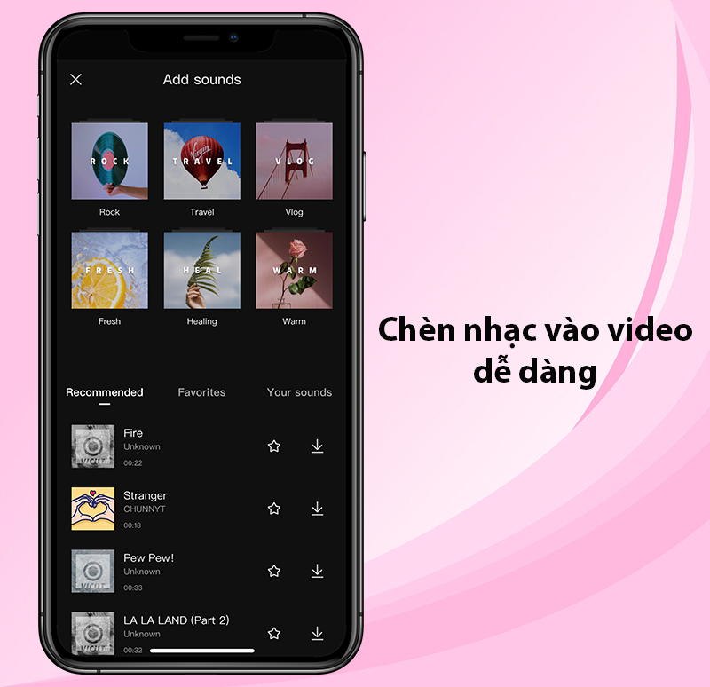 CapCut Tùy chọn nhạc cho video nhanh chóng