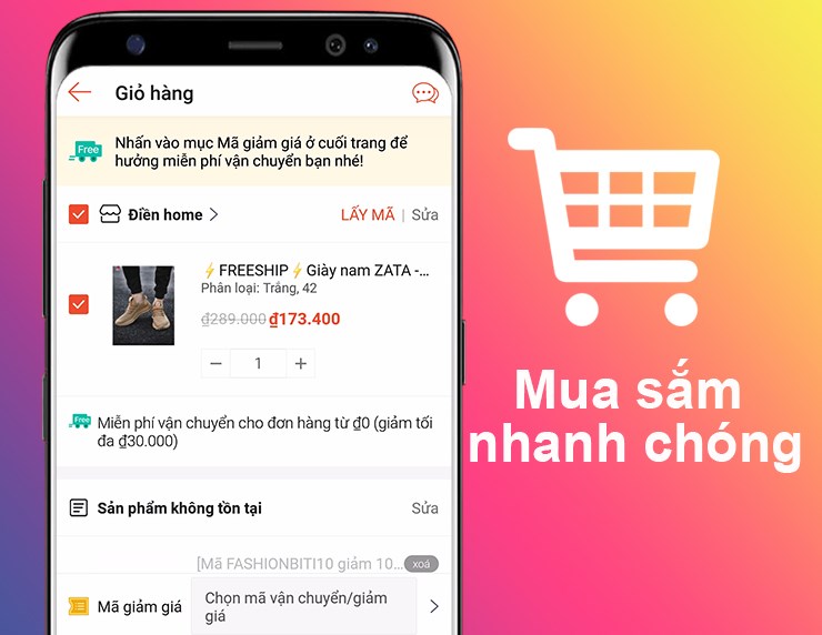 app shopee mua sắm nhanh chóng