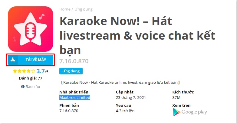 cách tải app karaoke now