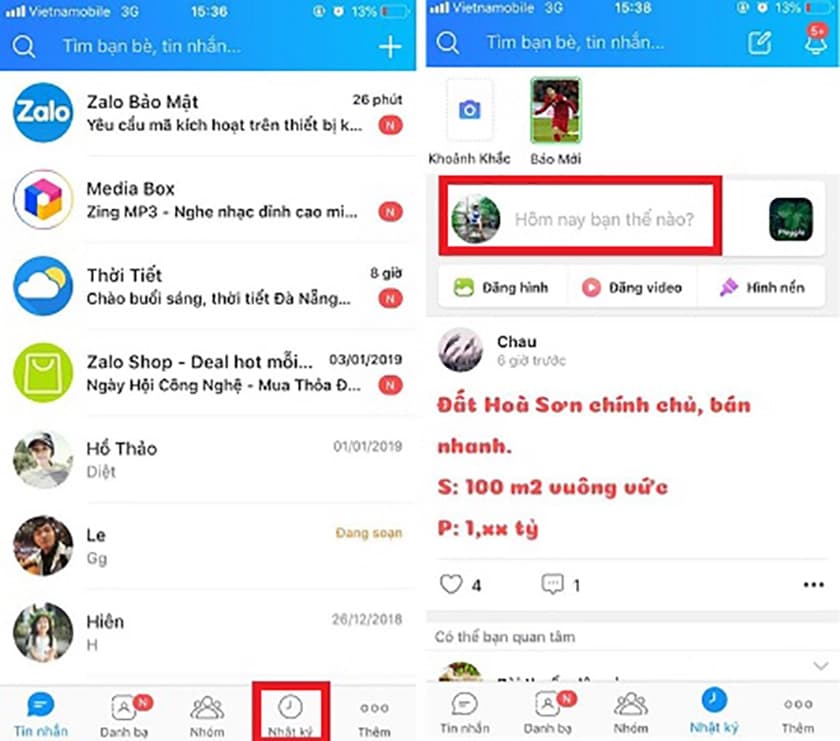 cách xem nhật ký zalo trên máy tính